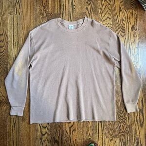 BASKETCASE GALLERY LOS ANGELES-BASED CREAM THERMAL IN SIZE XXL 100% COTTON